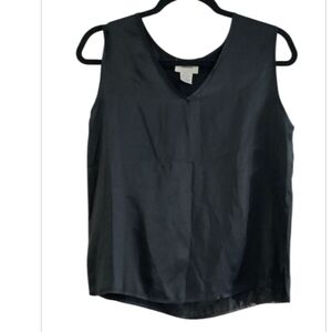 Neiman Marcus Black Silk Sleeveless Top Size M